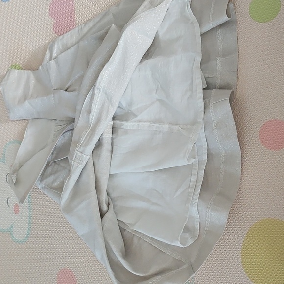 Obaibi Silver Linen Cotton Blend Toddler Dress - Picture 4 of 4